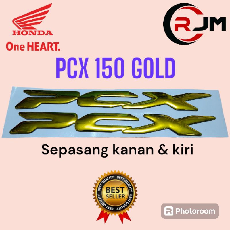EMBLEM PCX 150 GOLD EMBLEM 3D PCX 150 EMBLEM BODY PCX 150 GOLD STIKER 3D BODY PCX