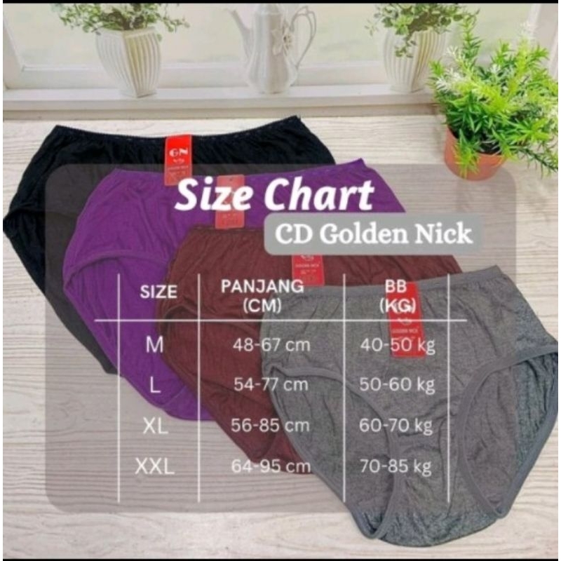 Celana Dalam wanita jumbo katun/cd golden nick