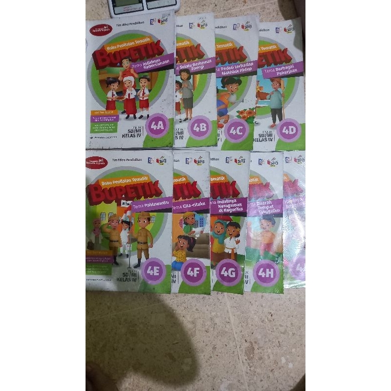 BUKU BEKAS bupetik kelas 4 A 4B 4C 4D 4E 4F 4G 4H bekas (baca deskripsi baik)