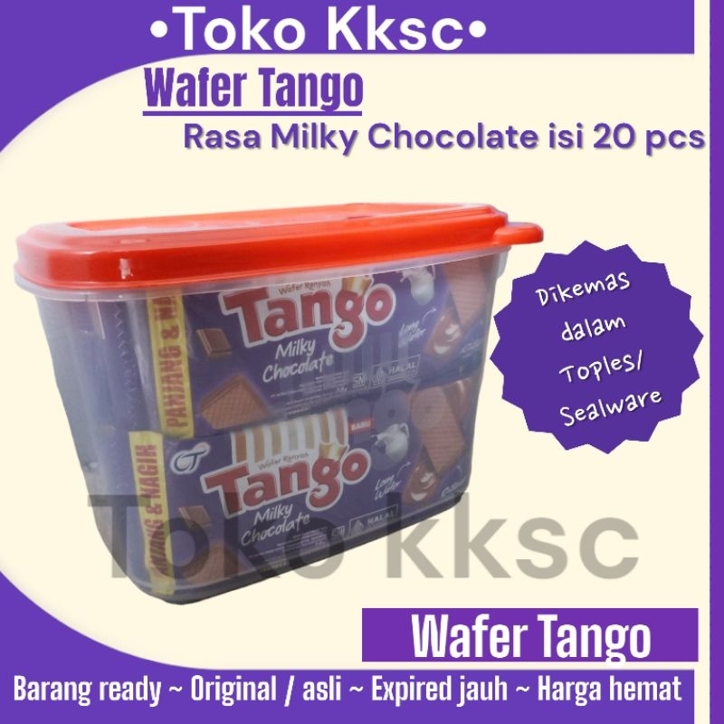 

TANGO MILKY CHOCOLATE ISI 20 PCS KEMASAN SEALWARE (toples)