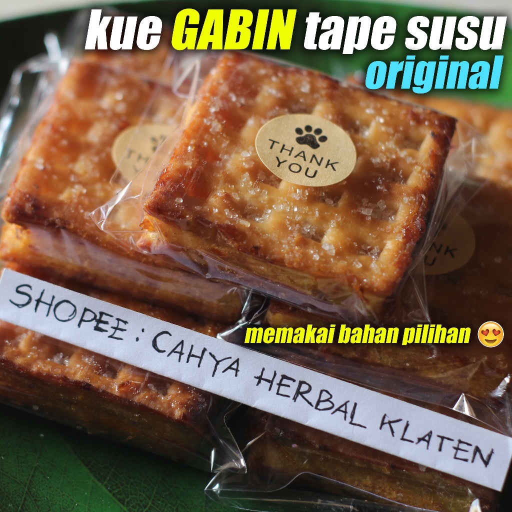 

Kue Gabin Tape Susu Original Isi 6 Pcs