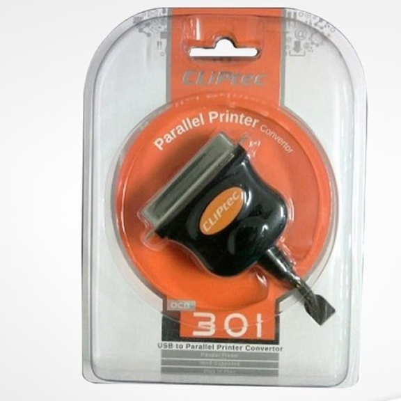 USB CLIPTEC USB-PARALLEL PRINTER CONV OCB301 OCB-301 OCB 301 BLACK