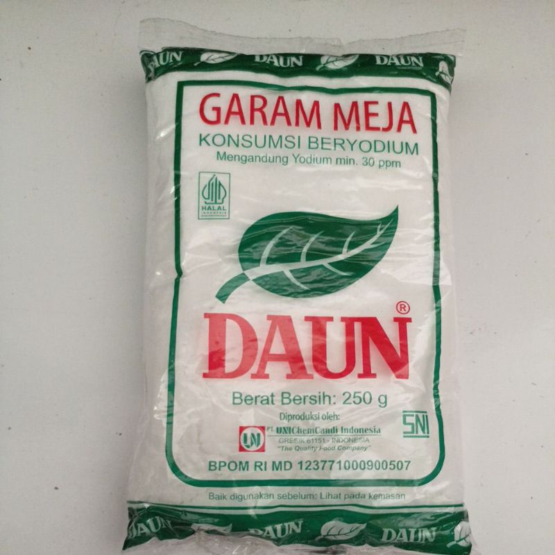 

GARAM DAUN 250 gram | GARAM MEJA | GARAM BERYODIUM