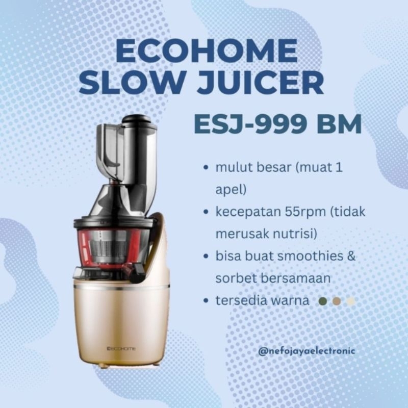 Ecohome Slow Juicer ESJ-999 BM