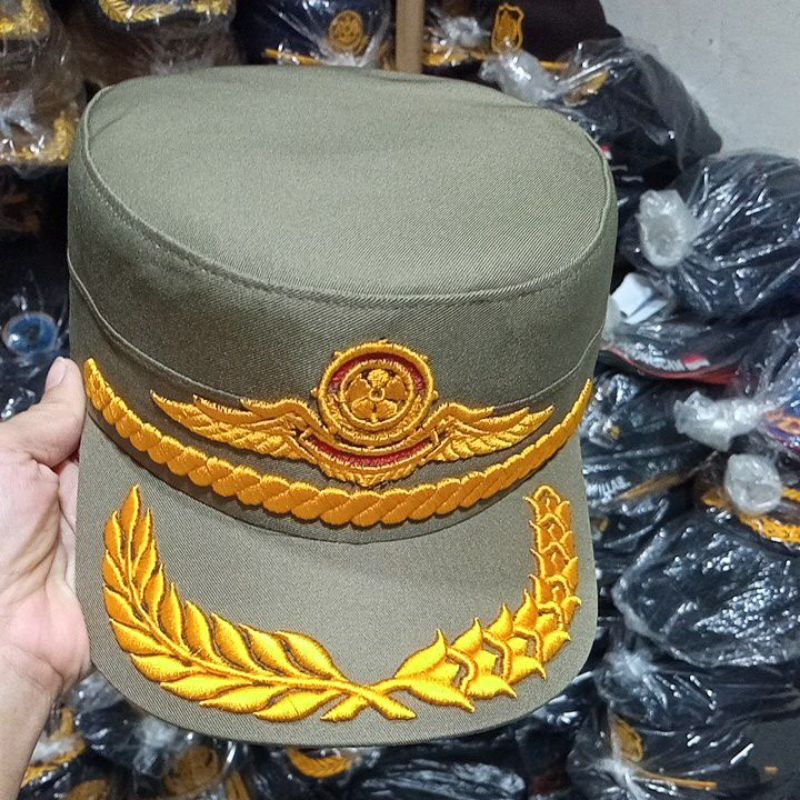 Topi komando satpol pp wing free bordir nama