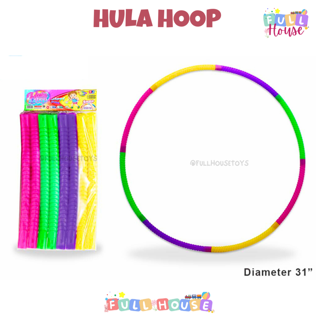 MAINAN ANAK HULA HOOP WARNA-WARNI / HULA HOOP PLASTIK 8 BATANG ANAK