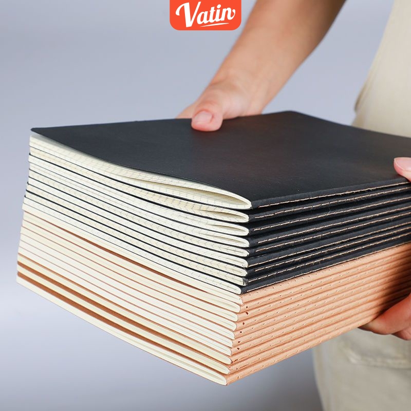 

Hitam/Kraft A5/B5 Notebook Buku 36 Lembar lined/Grid/Blank -Vatin_Shop