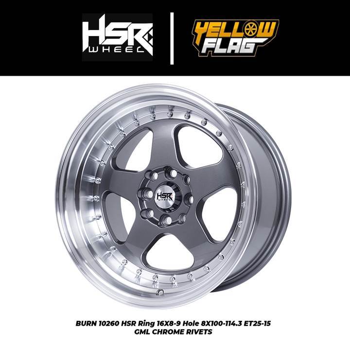 VELG CELONG VELG MOBIL R16 BURN 10260 HSR R16 LEBAR 8/9 PCD8X100-114,3