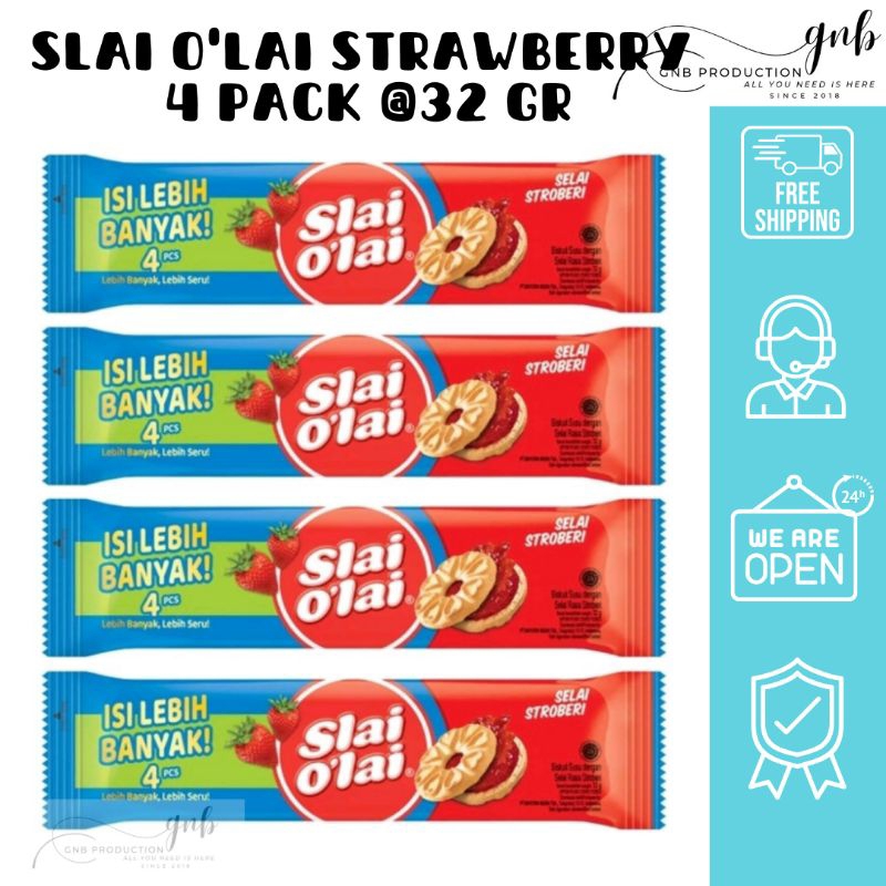 

4 PACK SLAI O'LAI STRAWBERRY @32 GRAM