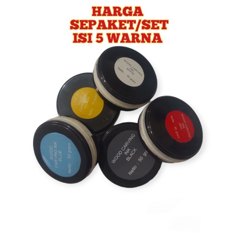 

Tinta cat grafis 5 warna utama seni grafis cukil kayu lino cut