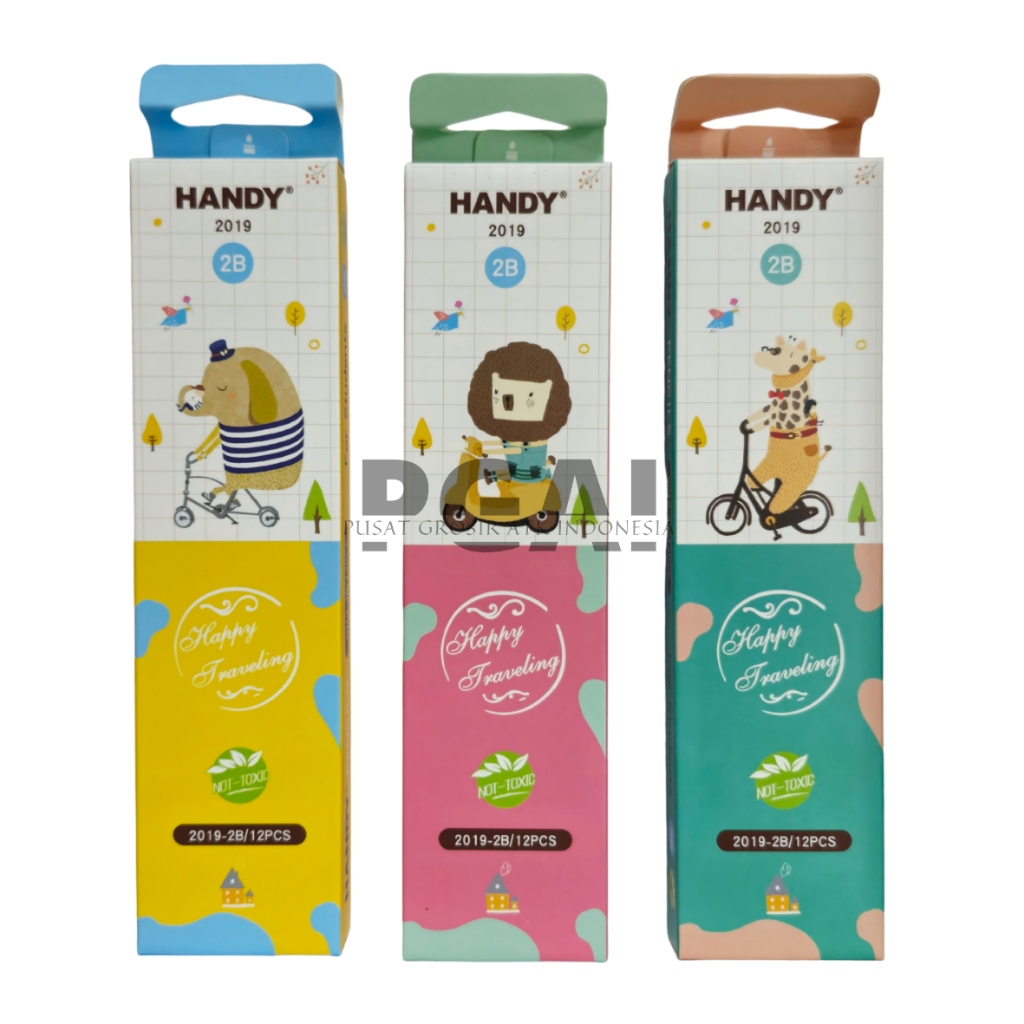 

PENSIL PENCIL 2B HANDY 2019 FOR COMPUTER HAPPY TRAVELING 1 PACK ISI 12 PCS STATIONERY