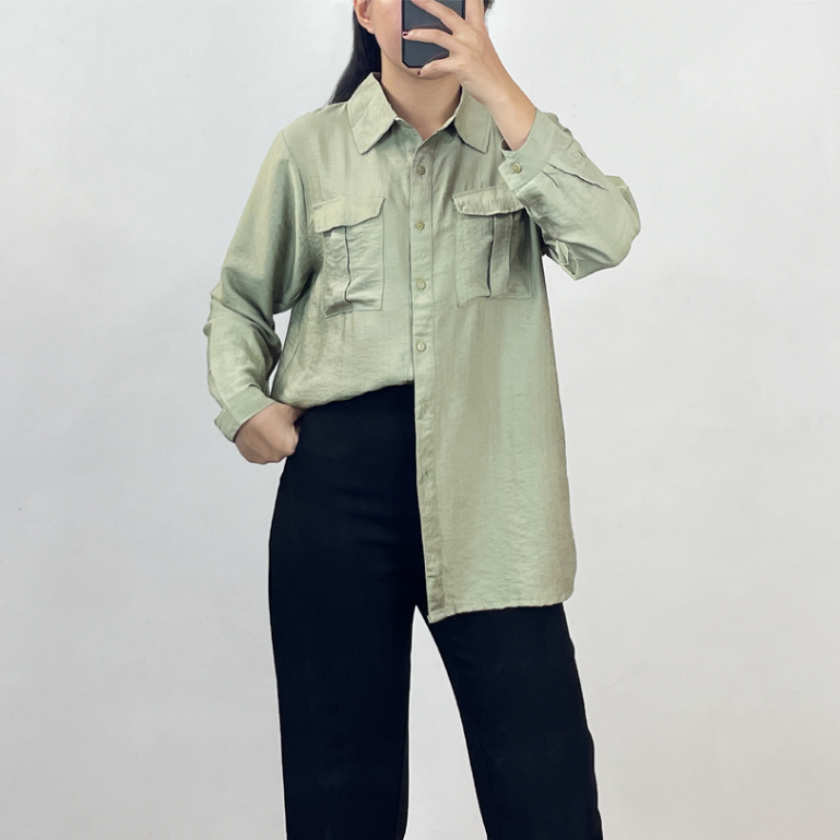 MAYA SHIRT - Kemeja Wanita - Kemeja Polo Linen