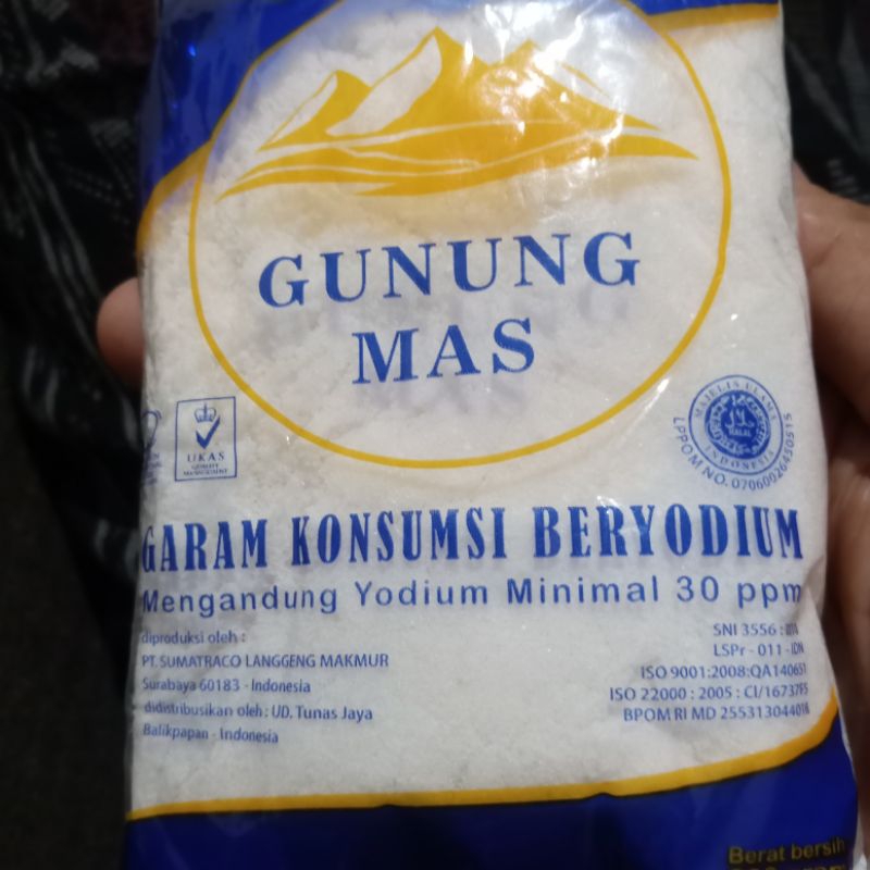 

garam meja garam konsumsi sehat kemasan pabrik 200gram wilayah cilegon cod