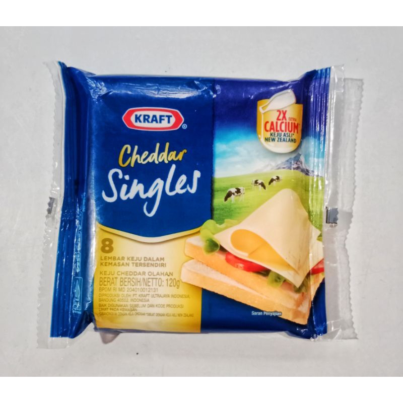 

Keju Kraft Single Cheddar Isi 8 Slice