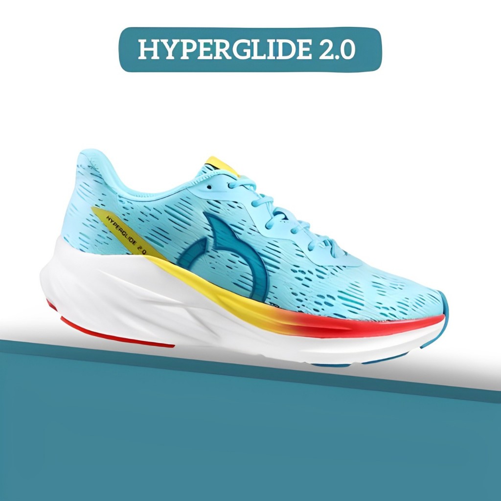 Promo Termurah Ortuseight Hyperglide 2.0 Cyan Orted White & White Yellow Orted, Sepatu Running Ortus