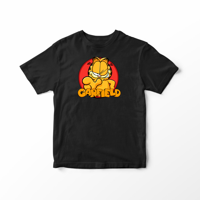 Restock Tshirt Kaos Baju Anak Karakter Kartun Garfield Lengan Pendek Unisex