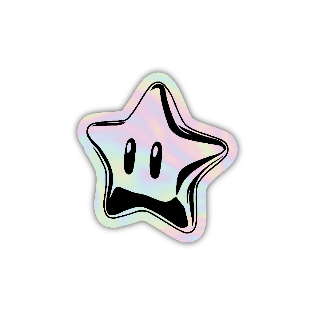 

Z122 sticker bintang star, stiker hologram satuan