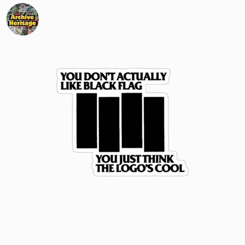 

sticker Black Flag logo band hardcore punk rock stiker