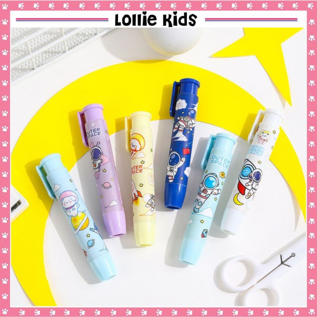 

PENGHAPUS PENSIL MEKANIK MOTIF ANAK COWOK SPACE ASTRONOUT LUAR ANGKASA LUCU MURAH MODEL LIPSTIK