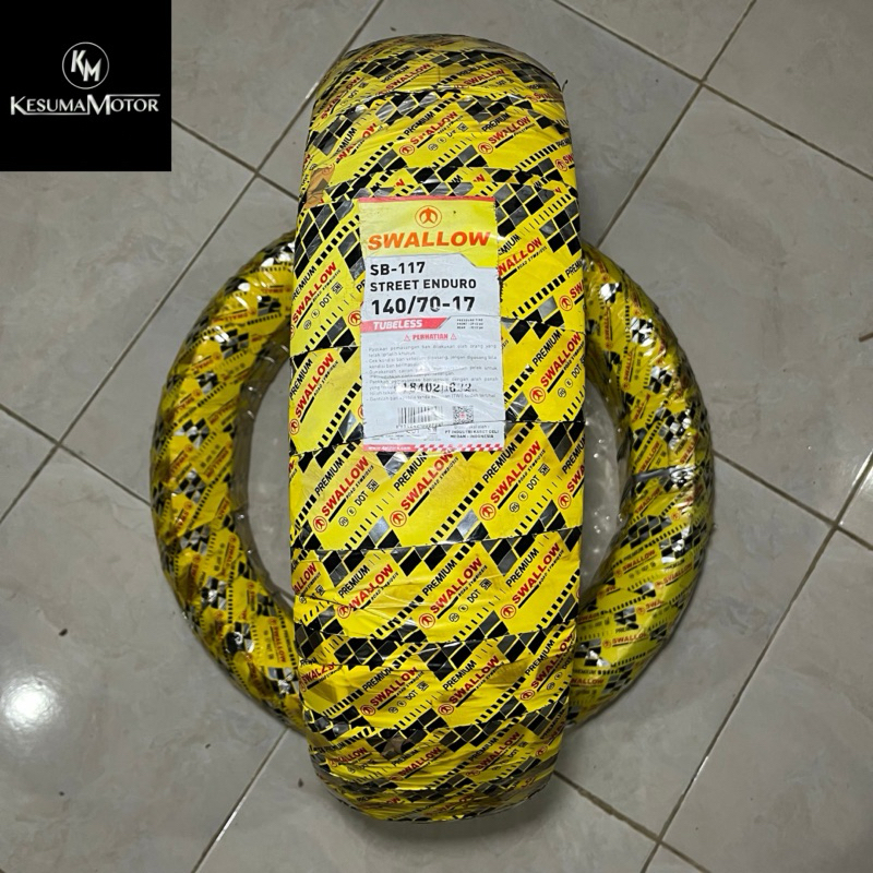 BAN LUAR SWALLOW 140/70-17 STREET ENDURO TUBELESS SEMI RIMBA