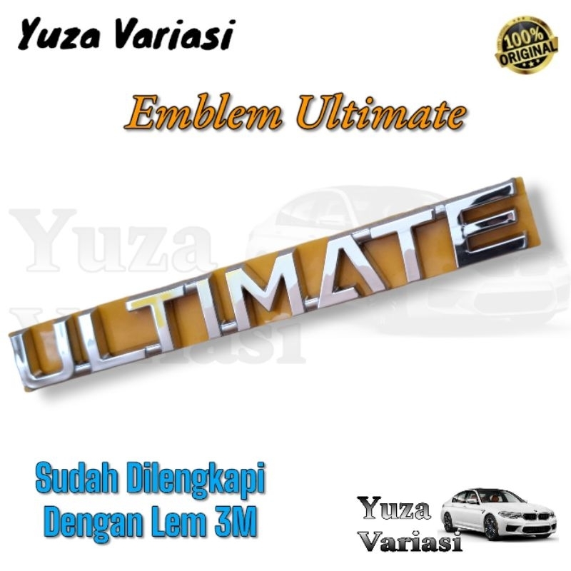 Emblem Tulisan Ultimate Chrome Original/ Logo Emblem Tulisan Ultimate Xpander Chrome Original Produc