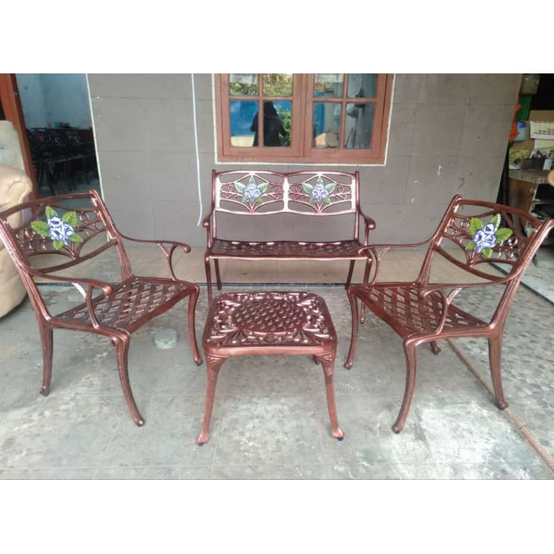 KURSI TERAS DEPAN TERBARU KURSI TAMAN MINIMALIS BANGKU BESI MODERN