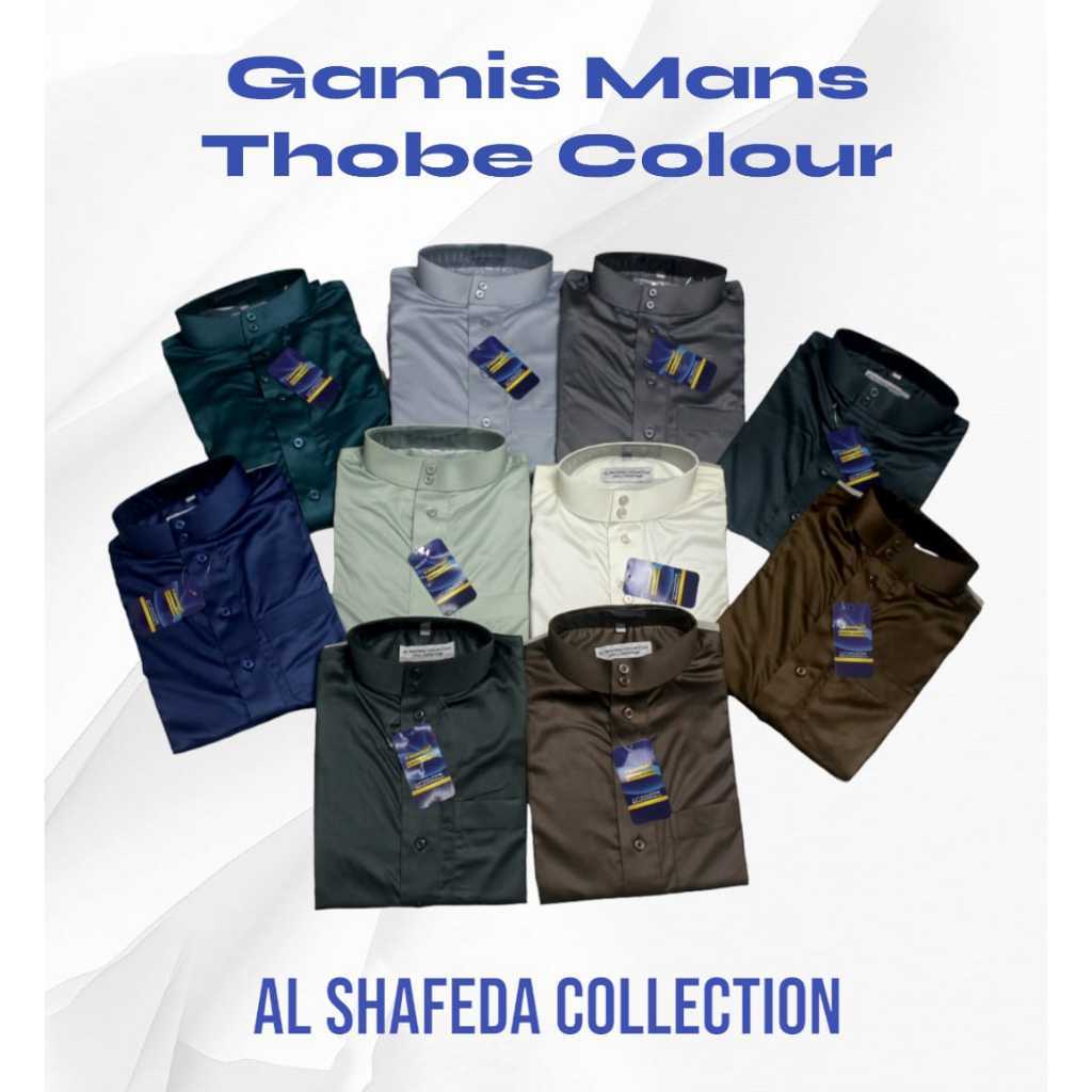 AL Shafeda Jubah / Gamis Pria Dewasa Slimfit Manset Premium Series | Warna / Gamis Al Shafeda Tobe P