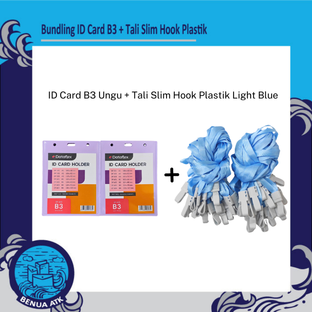 

BUNDLING ID Card Holder B3 + Tali Nylon Slim Hook Plastik - CBT-NYLK