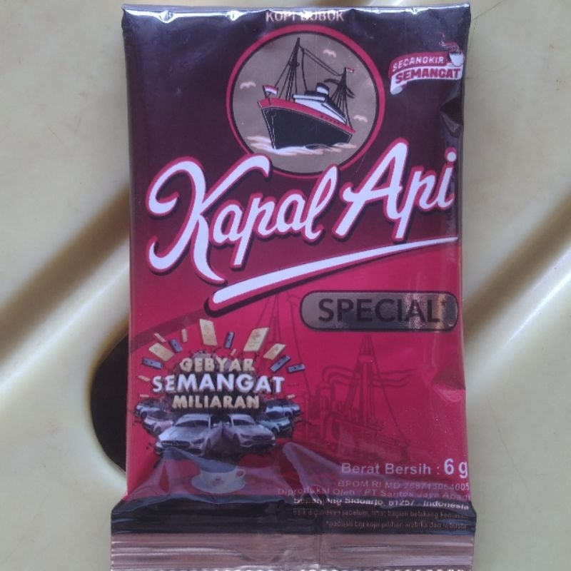 

Kopi Kapal Api Special 6gr Coffe Hitam Sachet