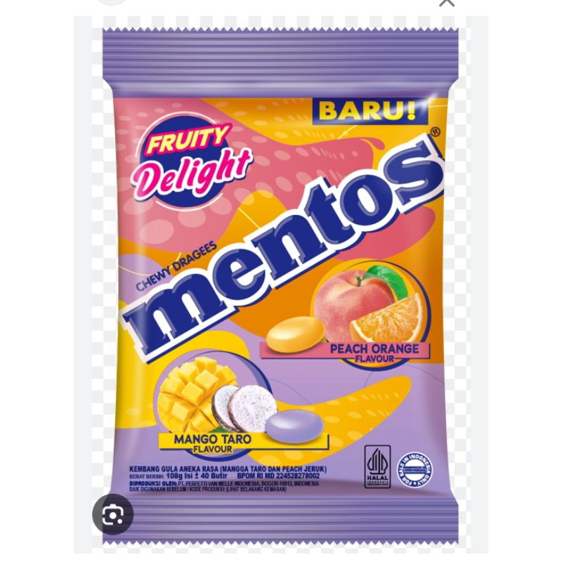 

mentos Fruity dyligt bag