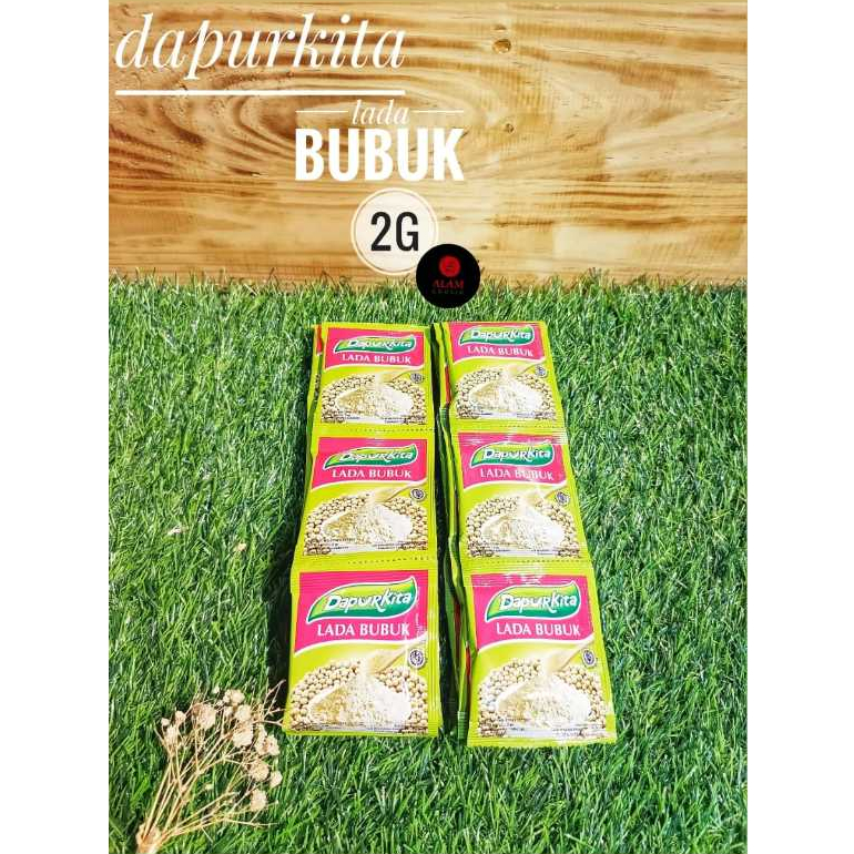 

1 pak DapurKita Lada Bubuk 2gr,1 pak isi 6 renteng