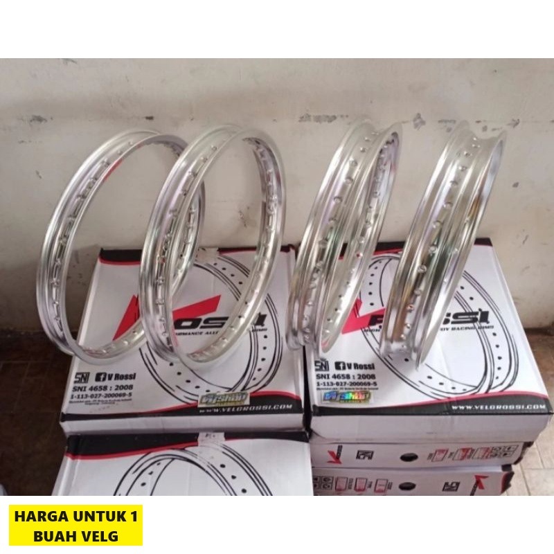 Velg Rossy WM kotak Silver Ring 17, Velg Peleg Rossy WM 120, 140, 160, 185, 215, 250, 300, 350 ring 