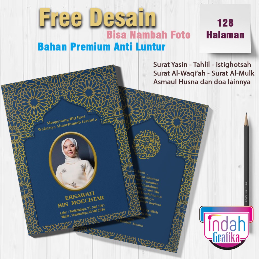 

BUKU YASIN DAN TAHLIL 128 HALAMAN SOFTCOVER CUSTOM