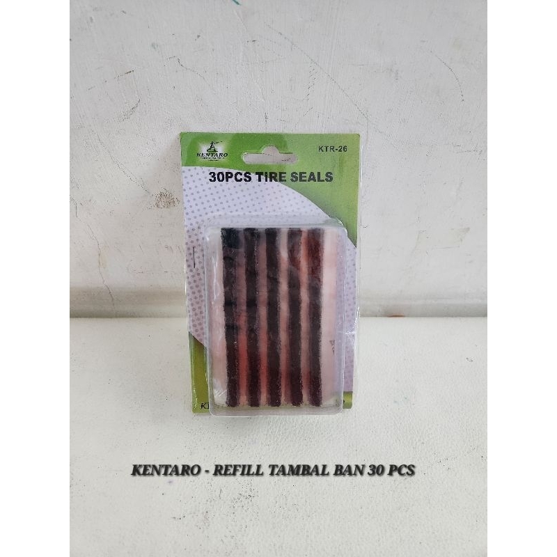 Kentaro Refill Tambal Ban Bocor isi 30pcs / Karet Tubless Cacing 6mm x 10cm