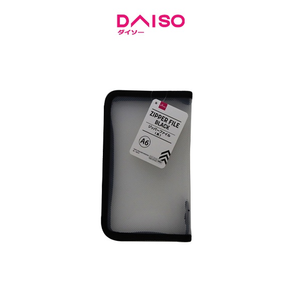 

Daiso A6 Zipper file Black