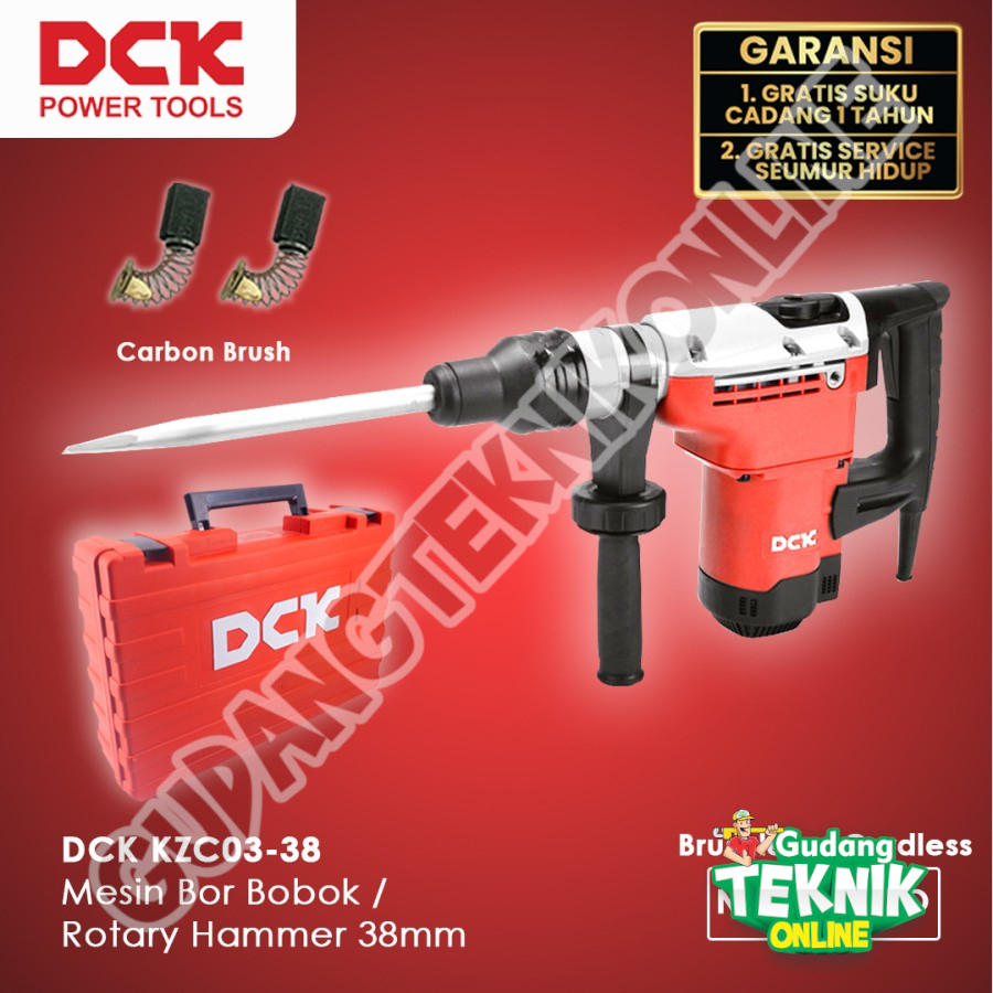 DCK Rotary Hammer 38mm KZC03-38 DCK / Mesin Bor Bobok Tembok Beton KZC03 38 - Hammer Drill KZC 03 38