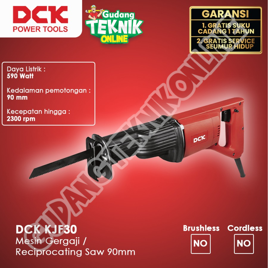 DCK Gergaji Listrik Sabre Saw KJF30 DCK / Mesin Gergaji Potong Kayu Pipa Besi Aluminium Reciprocatin
