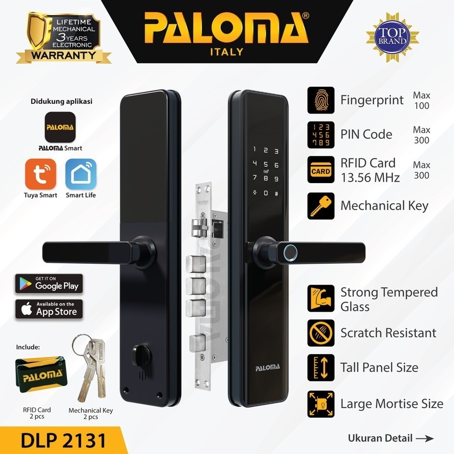PALOMA Digital Lock Smart Home Kunci Pintu Door Handle Pintar DLP 2131