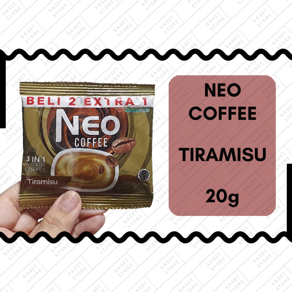 

Neo Coffee Tiramisu 20g Sachet Kopi Instan Serbuk 3in1