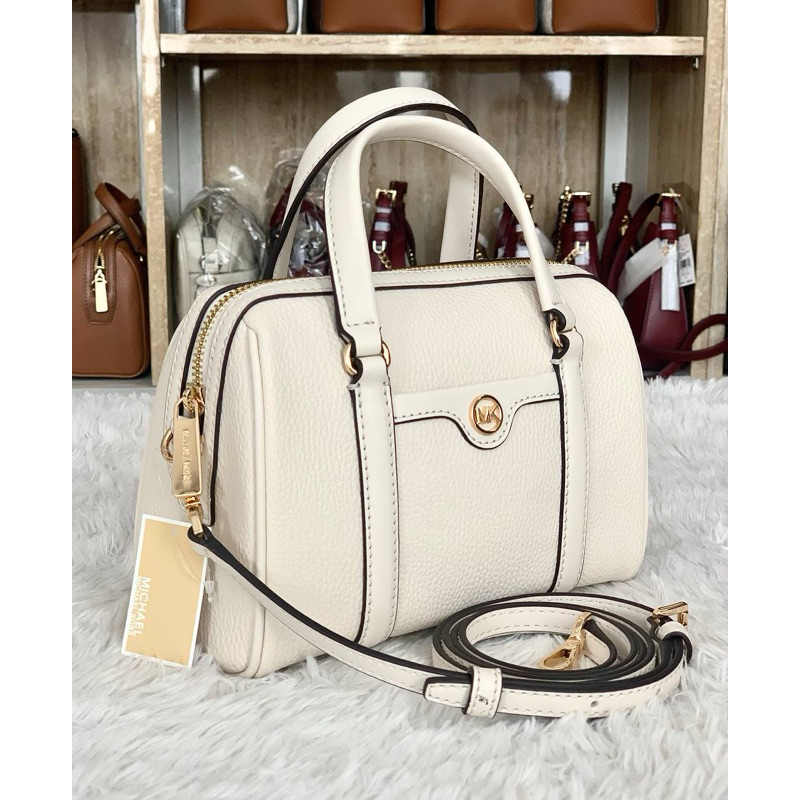 MK Travel Duffle Crossbody Cream