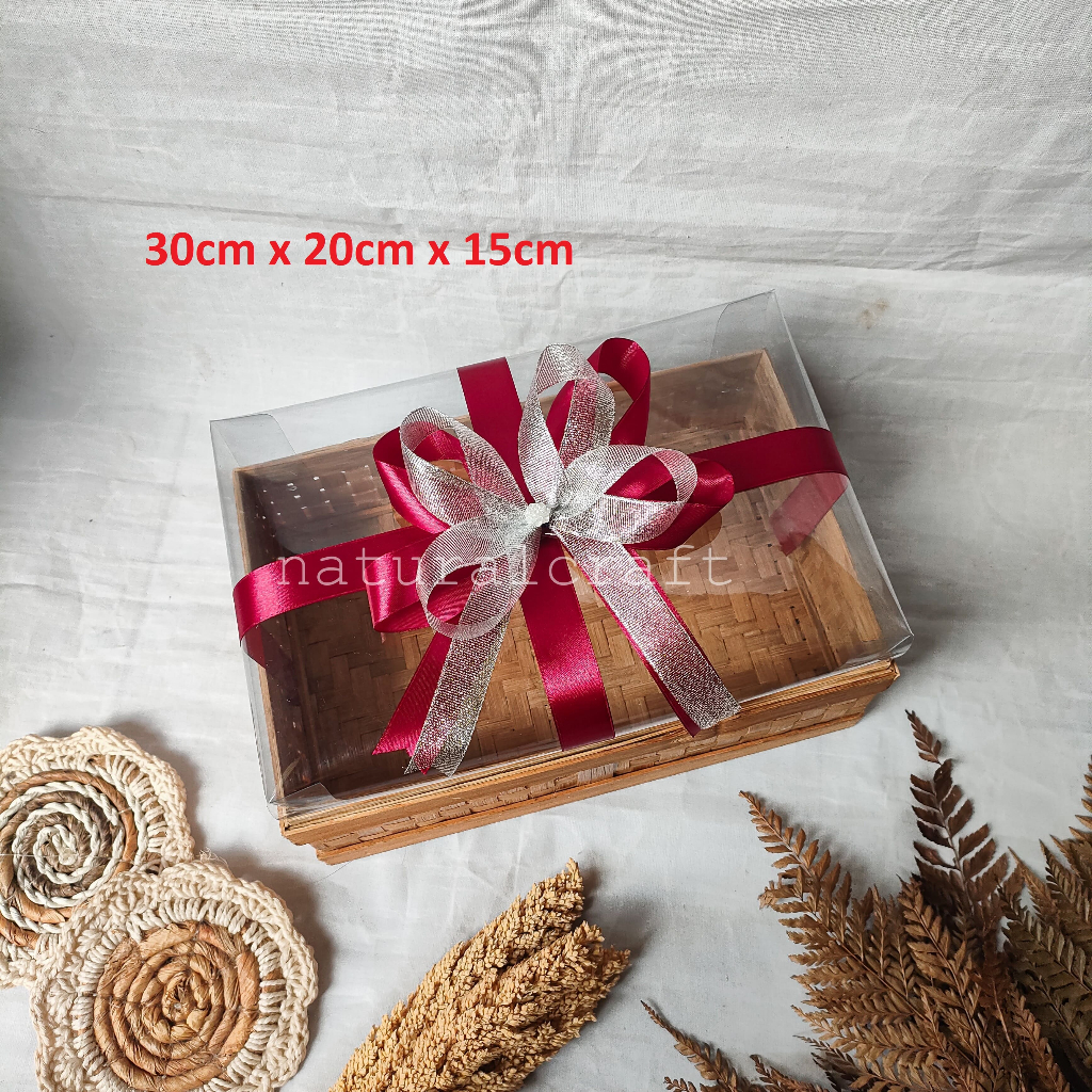 

(B044) NATAL SERIES Rantang Mika Tinggi 30cm x 20cm Pita Tanpa Cangkingan Hampers Exclusive l Wadah Hampers l Parcel l Hadiah l Hantaran l Seserahanl Nikahan l Syukuran l Naturalcraft