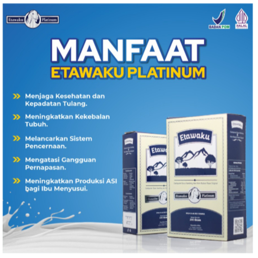 

Etawaku Platinum - Susu Etawa Atasi Masalah Pernapasan, Tulang, Sendi, dan Booster ASI