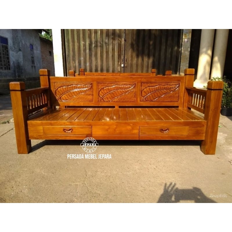 Bale bale minimalis daun / Bale bale jati / Bangku / Bangku jati / Bangku minimalis / Kursi / Kursi 