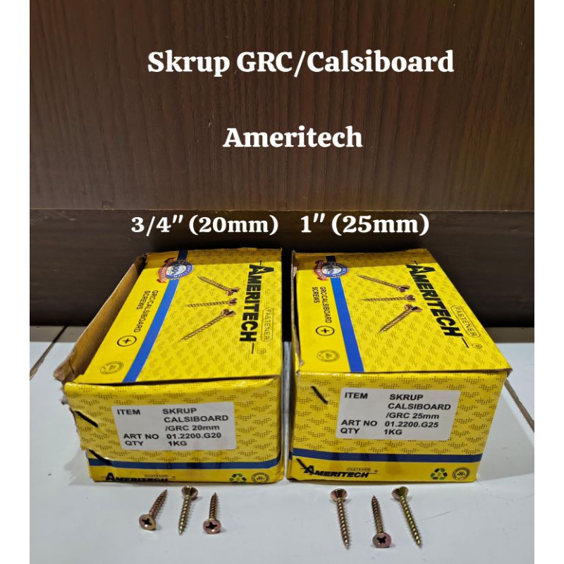 Skrup GRC/Calsiboard, Baut Skrup Kuning, Skrup Chrome Gerigi