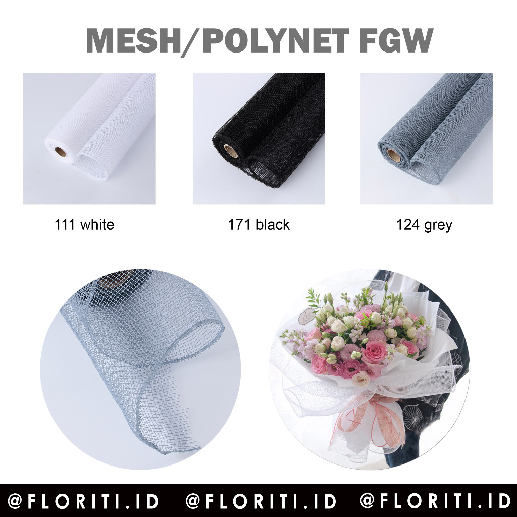 

(Rol) Korean Mesh/Flower Wrapping/Polynet Rol