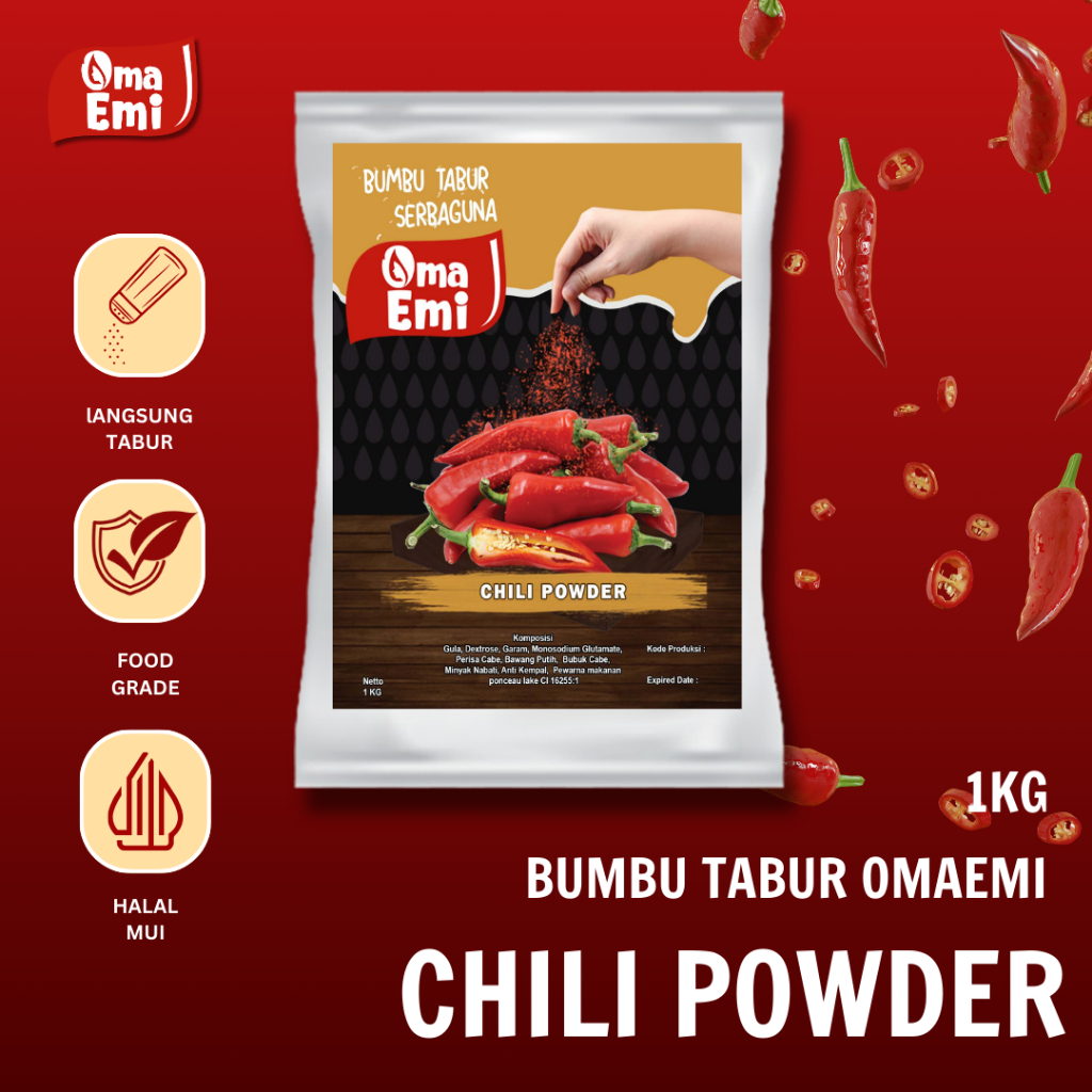 

BUMBU TABUR CABE / CHILI (POWDER) 1 KG