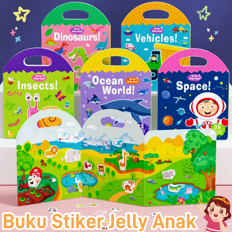 

Buku impor Stiker Jelly Anak / Reusable Sticker Jelly / Sticker Activity Book Mainan Edukasi Anak