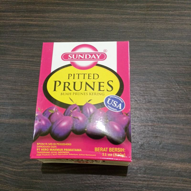 

sunday pitted prunes | buah prunes kering kemasan 310gr