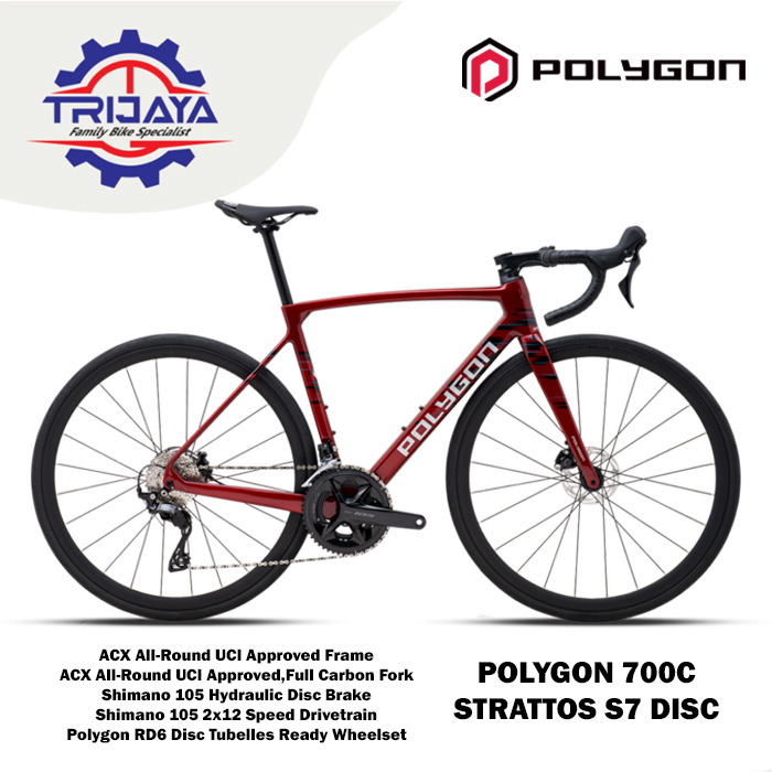 Polygon Strattos S7D [700C] Road Bike Sepeda Balap