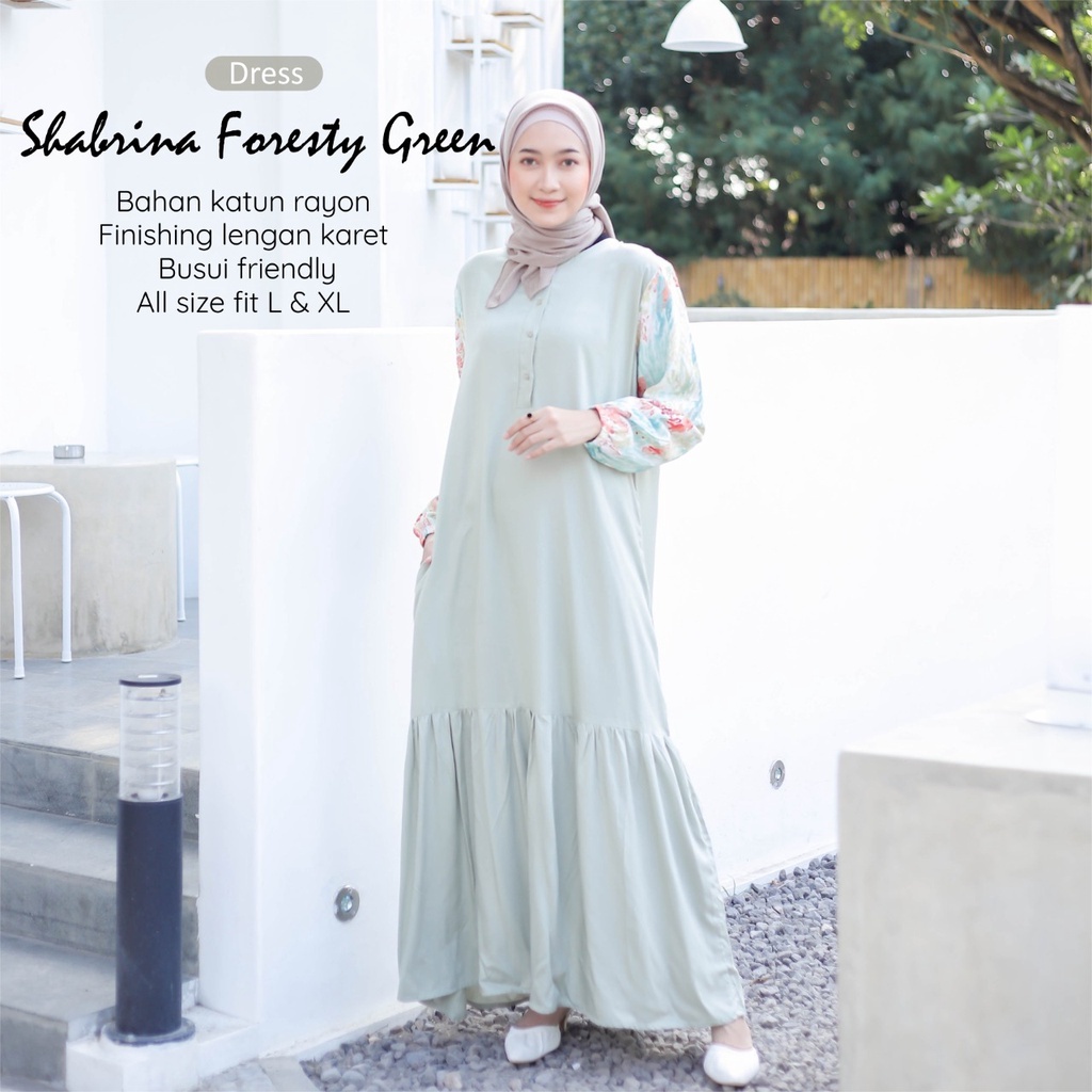 Gamis Dewasa Homey Dress Shabrina Series By Dianhijab.id - Bahan Rayon Viscose Adem Nyaman Bisa COD-8